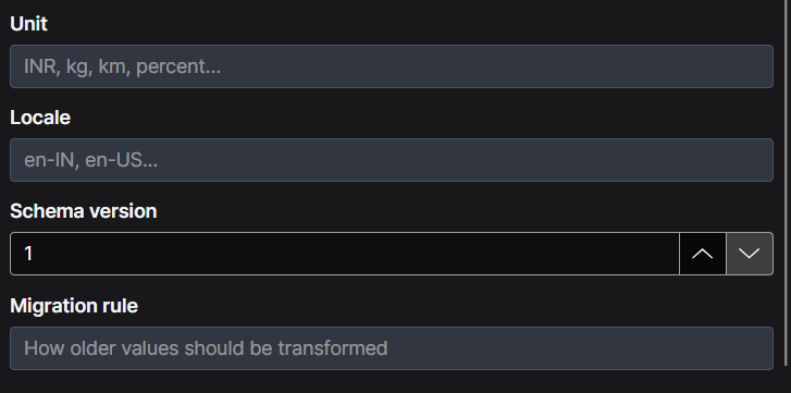 Schema metadata