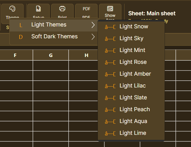 Light themes