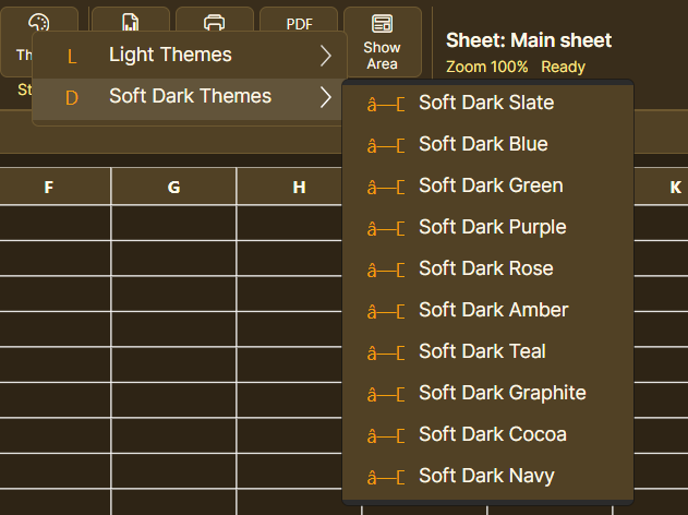 Dark themes