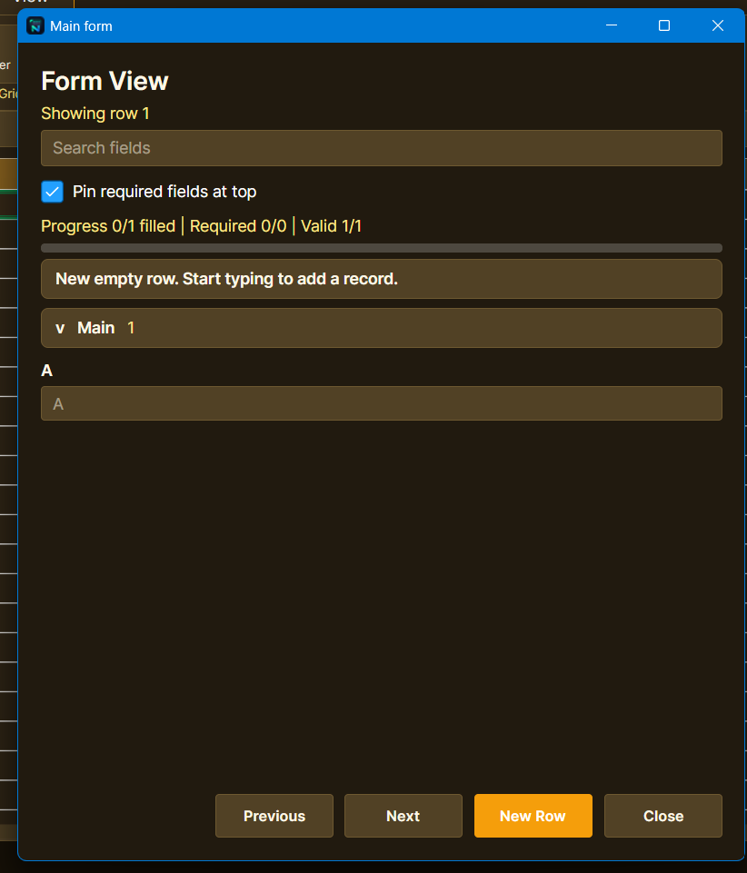 Form view