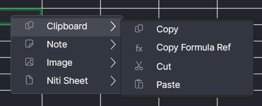 Clipboard menu